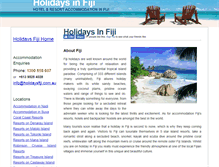 Tablet Screenshot of holidaysfiji.com